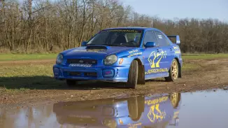 Subaru Imprezával 1,5 km-es rallycross pályán Sopron mellett